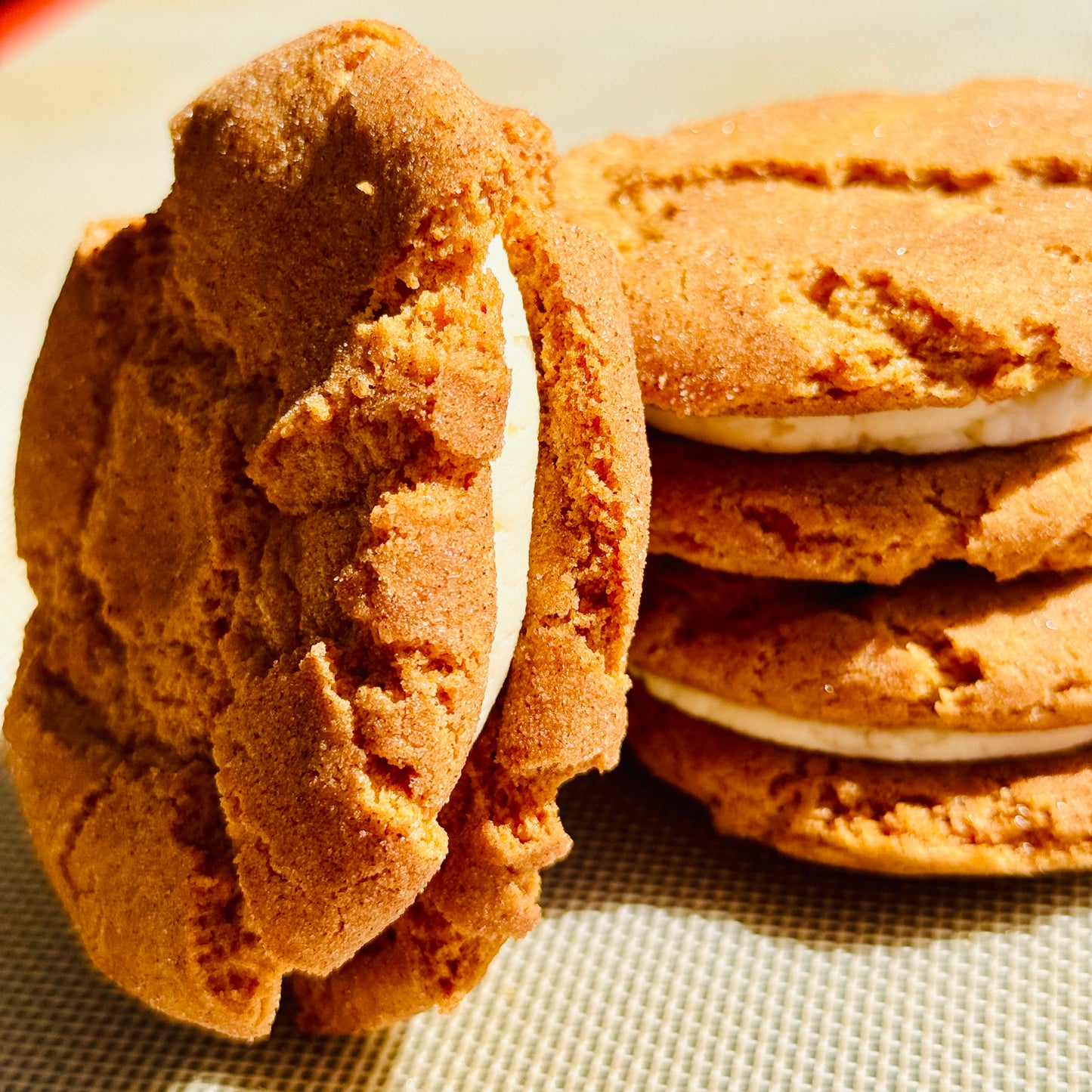 Gluten-free & Vegan Snickerdoodle Cookie Sandwiches