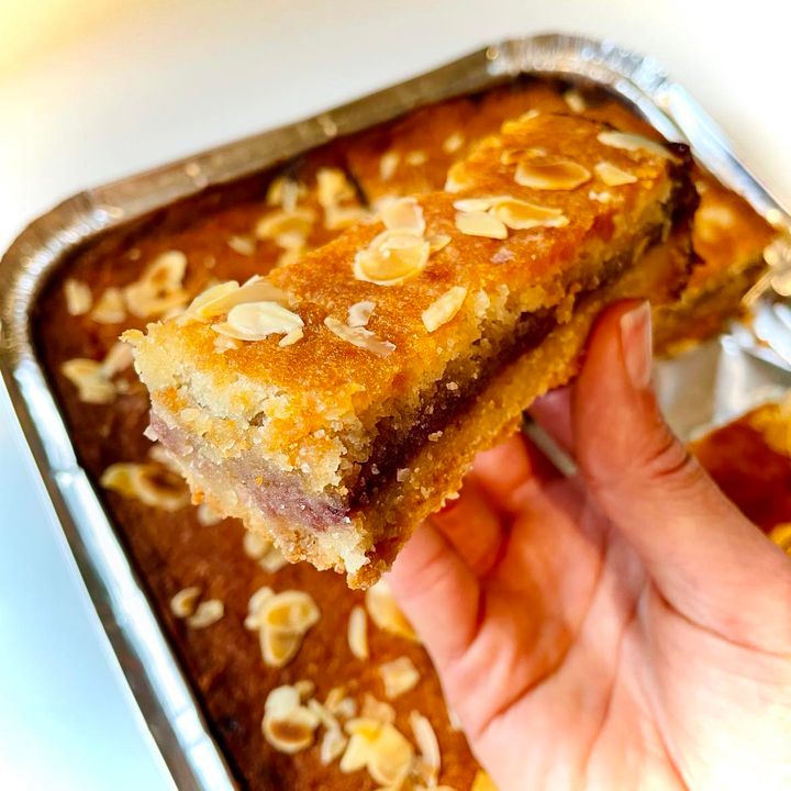 Gluten-free & Vegan Bakewell Frangipane Slice