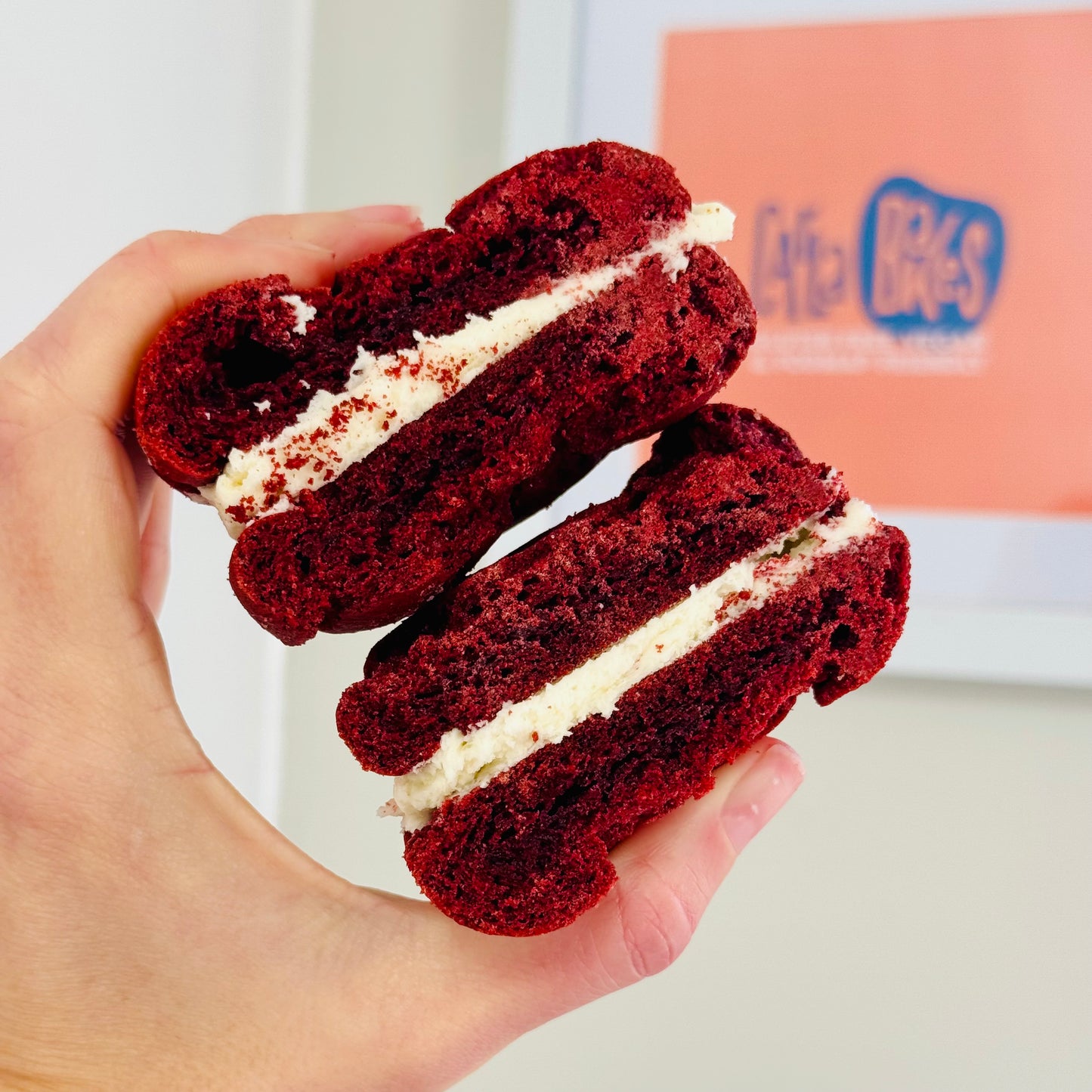 Gluten-free & Vegan Red Velvet Cookie Sandwiches